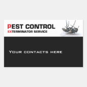 Pest control-service rechthoekige sticker (Voorkant)