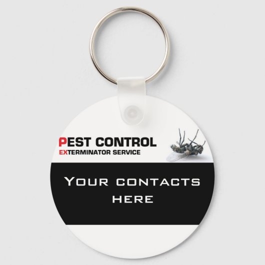 Pest control-service sleutelhanger (Voorkant)