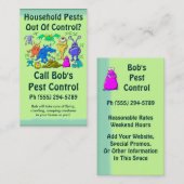 Pest Control Service Visitekaartje (Voorkant / Achterkant)