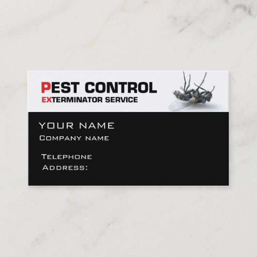 Pest control-service visitekaartje (Voorkant)