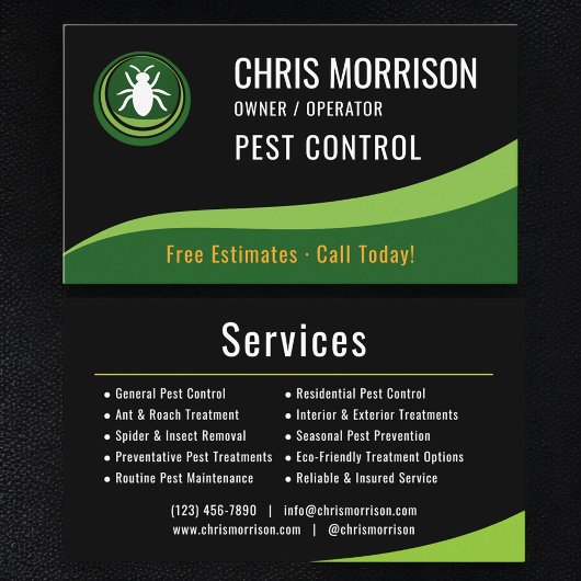 Pest Control Service Visitekaartje