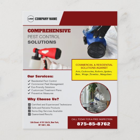 Pest Control Services Custom Flyer (Voorkant)