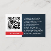 Pest Control Services - Exterminator Business Card Visitekaartje (Achterkant)