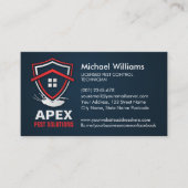 Pest Control Services - Exterminator Business Card Visitekaartje (Voorkant)