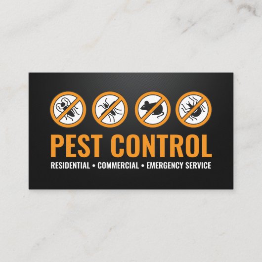 Pest Control Services - Exterminator Business Card Visitekaartje (Voorkant)