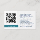 Pest Control Services - Exterminator Business Card Visitekaartje (Achterkant)