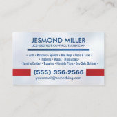 Pest Control Services - Exterminator Visitekaartje (Achterkant)