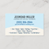 Pest Control Services - Exterminator Visitekaartje (Achterkant)