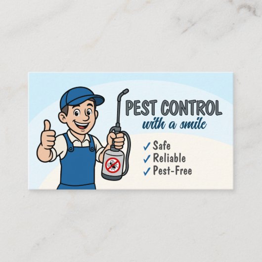 Pest Control Services - Exterminator Visitekaartje (Voorkant)
