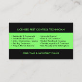 Pest Control Services - Exterminator Visitekaartje (Achterkant)