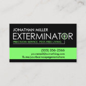 Pest Control Services - Exterminator Visitekaartje (Voorkant)