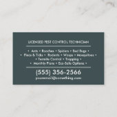 Pest Control Services - Exterminator Visitekaartje (Achterkant)