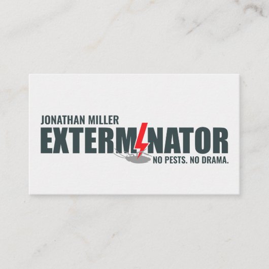 Pest Control Services - Exterminator Visitekaartje (Voorkant)