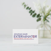 Pest Control Services - Exterminator Visitekaartje (Staand voorkant)