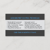 Pest Control Services - Exterminator Visitekaartje (Achterkant)