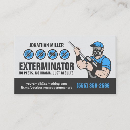 Pest Control Services - Exterminator Visitekaartje (Voorkant)