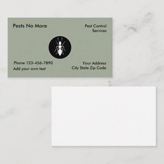 Pest Control Services Visitekaartje (Voorkant / Achterkant)