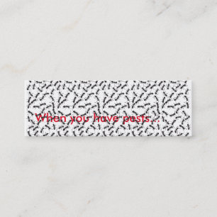 Pest Control Slim Card Mini Visitekaartje