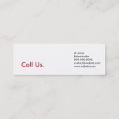 Pest Control Slim Card Mini Visitekaartje (Achterkant)