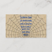 Pest Control Spinnen en Web Visitekaartje (Achterkant)