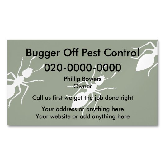 Pest Control UK Zakelijke magneten (Voorkant)