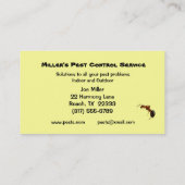Pest Control Visitekaartje (Achterkant)