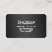 Pest Control Visitekaartje (Achterkant)