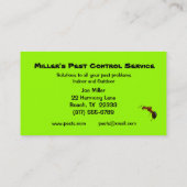 Pest Control Visitekaartje (Achterkant)