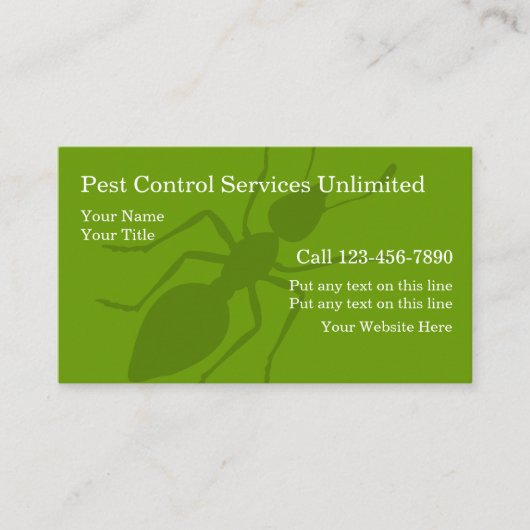 Pest Control Visitekaartjes (Voorkant)