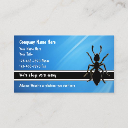 Pest Control Visitekaartjes (Voorkant)