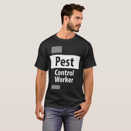 Pest Control Worker Job Title T-shirt (Voorkant volledig)