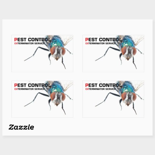 Pest-controle Rechthoekige Sticker (Vel)