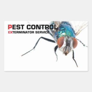 Pest-controle Rechthoekige Sticker