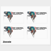 Pest-controle Rechthoekige Sticker (Vel)
