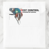 Pest-controle Rechthoekige Sticker (Tas)
