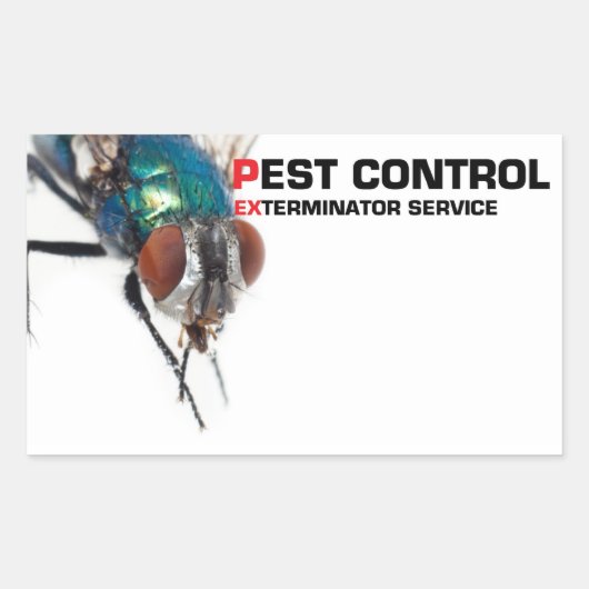 Pest-controle Rechthoekige Sticker (Voorkant)