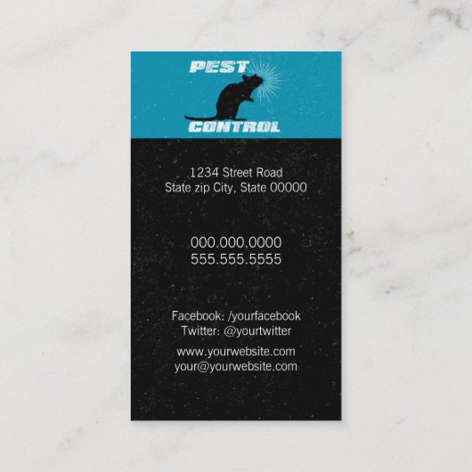 Pest-controle Visitekaartje (Achterkant)