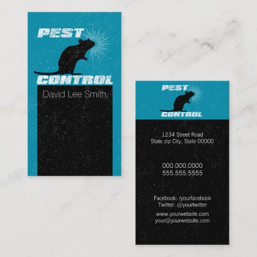 Pest-controle Visitekaartje (Voorkant / Achterkant)
