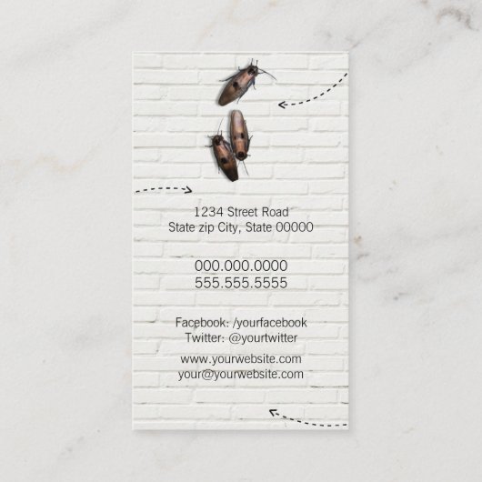 Pest-controle Visitekaartje (Achterkant)
