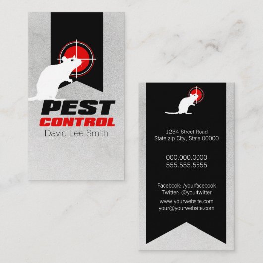 Pest-controle Visitekaartje (Voorkant / Achterkant)