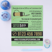 Pest Controller pomp, ongediertebestrijding Advert Flyer (Enkel)
