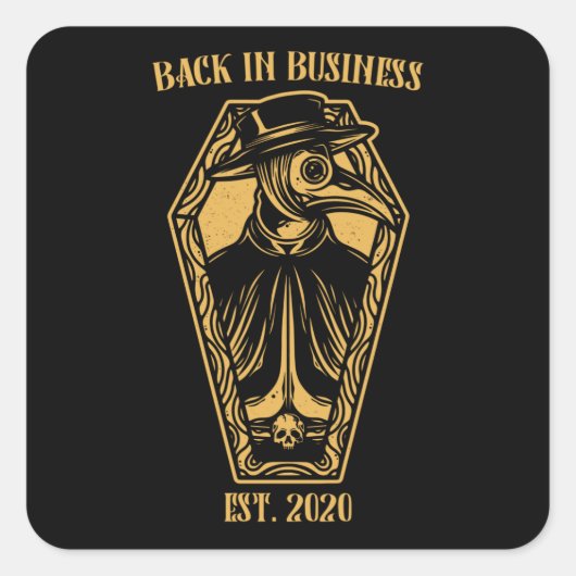 Pest Doctor Grappig Medisch cadeau Vierkante Sticker (Voorkant)