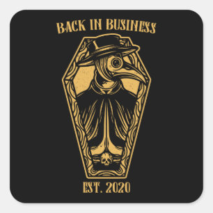 Pest Doctor Grappig Medisch cadeau Vierkante Sticker