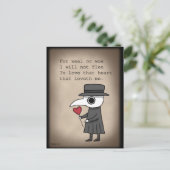 Pest Doctor Middeleeuwse liefde gedicht griezelig Briefkaart (Staand voorkant)