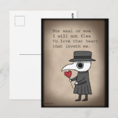 Pest Doctor Middeleeuwse liefde gedicht griezelig Briefkaart (Voorkant / Achterkant)