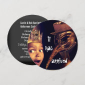 Pest Doctor Ronde Volwassen Halloween Party Kaart (Voorkant / Achterkant)