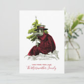 Pest Doctor Santa. Baby Het is Covid buiten Kaart (Staand voorkant)