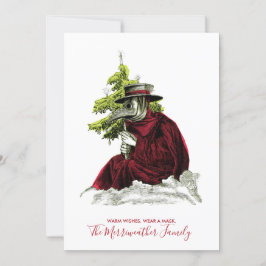 Pest Doctor Santa. Baby Het is Covid buiten Kaart