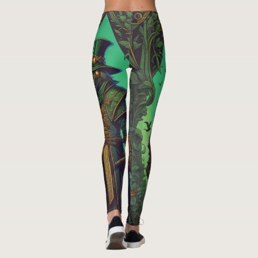  Pest Doctor SCP-049 Halloween Steampunk Leggings (Achterkant)