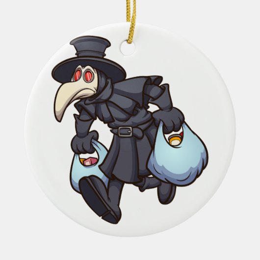 Pest dokter winkelen keramisch ornament (Voorkant)